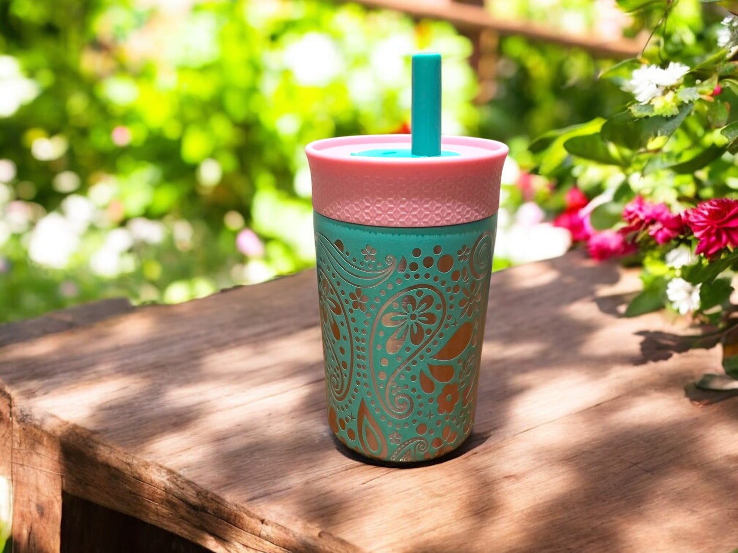 12oz Kid’s Leakproof Paisley Tumbler