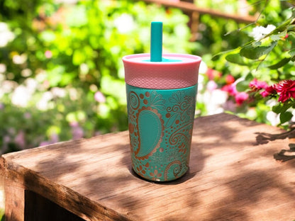 12oz Kid’s Leakproof Paisley Tumbler
