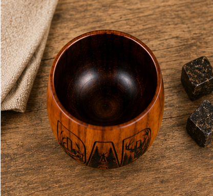 Dad Locked & Loaded Engraved Wood Whiskey Cup 350ml